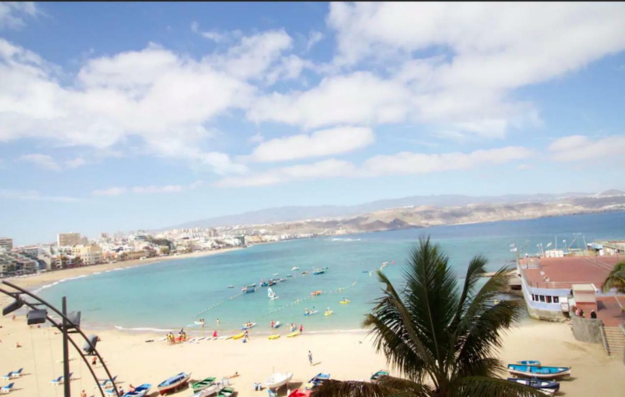 En Primera Linea De La Playa De Las Canteras Vista Al Mar Лас Палмас де Гран Канария Екстериор снимка